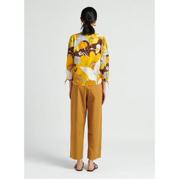 NWT Antik Batik S / 38 Bahia Blouse Top Long Sleeve Yellow *read description - Picture 2 of 16